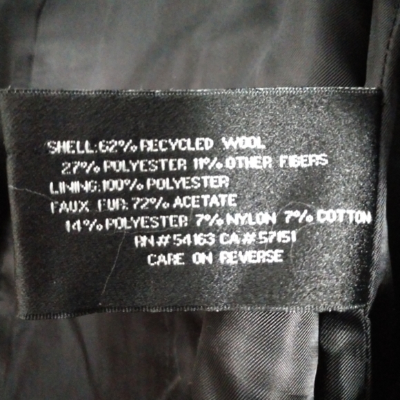 La Nouvelle Renaissance Wool Blend Midweight Jacket   Size Small   Black - Picture 12 of 12